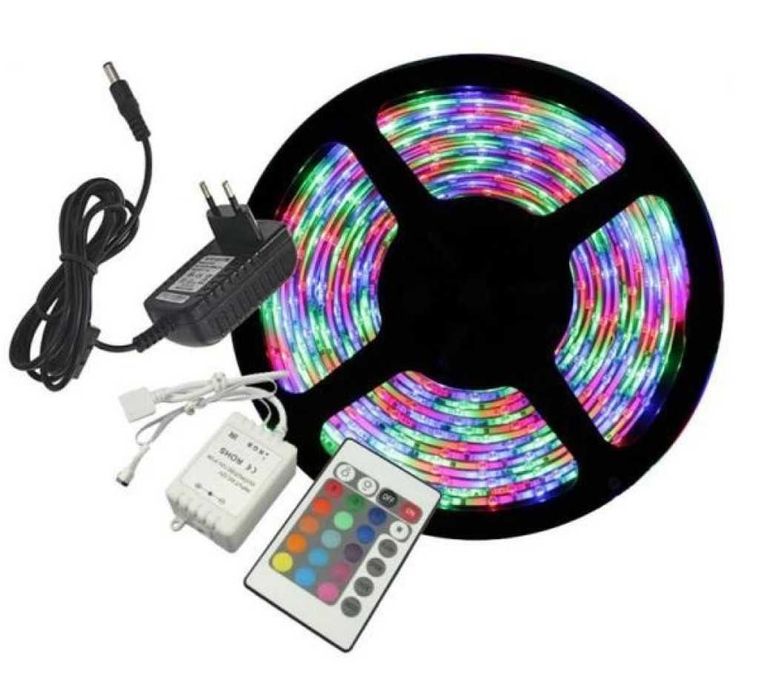 Лента с RGB LED диоди и дистанционно управление 5 метра