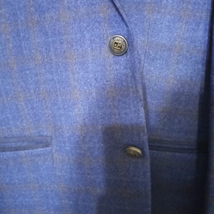 Пиджак синий с заплатками