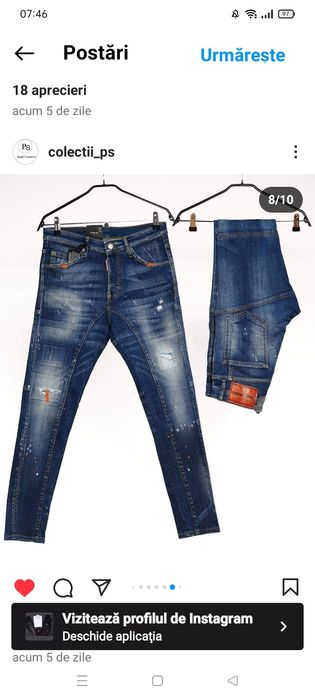 Blugi Guess și Trussardi