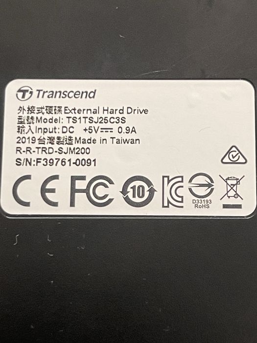 Внешный накопитель Transcend 1000гб
