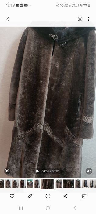 Шуба мутоновая с капюшоном