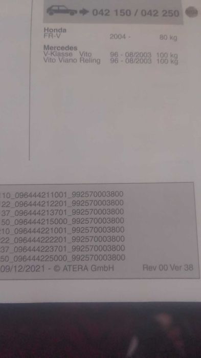 Система за багажник на покрива Atera Signo 042/150