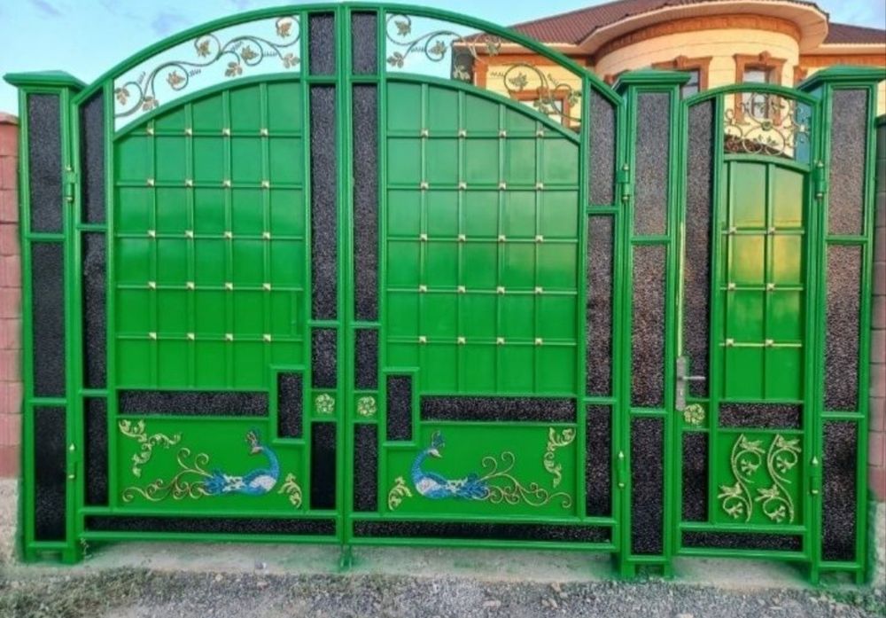 Покраска   ворот