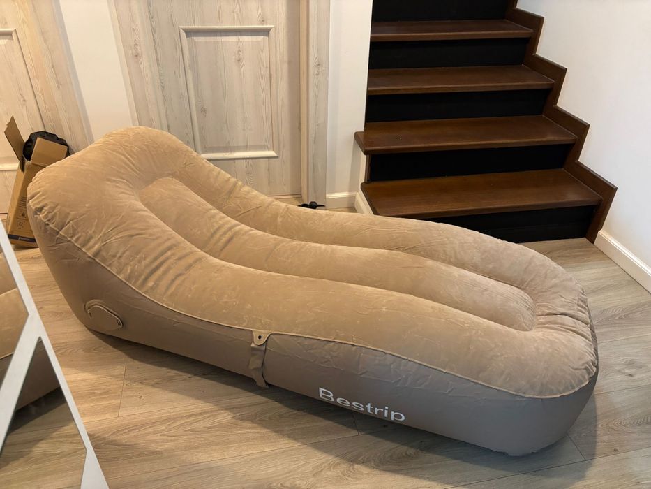 Saltea autogonflabila , canapea , crem / negru