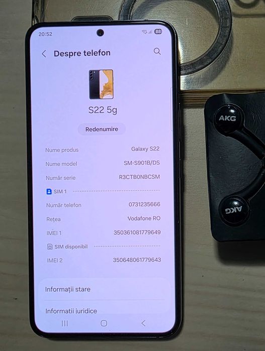 Ocazie !I..Sams.S22, 5G, putin utilizat,stare foarte buna !orice retea