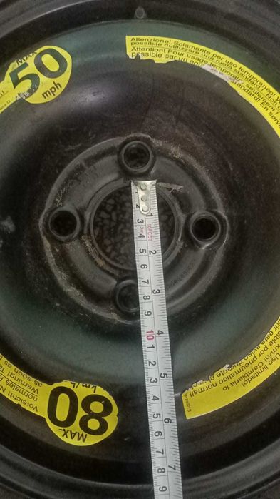 Roata rezerva slim - 100 mm intre prezoane