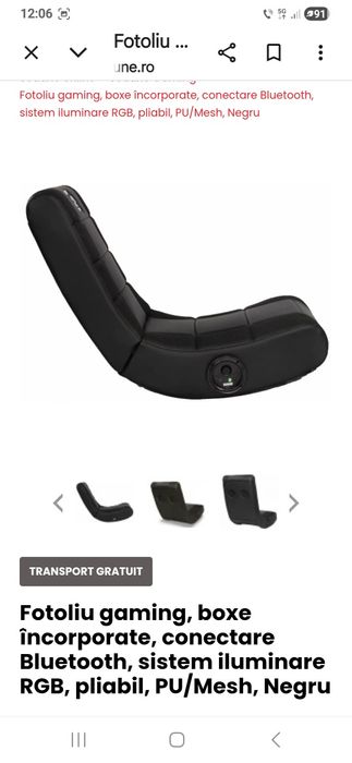 Fotoliu gaming de podea