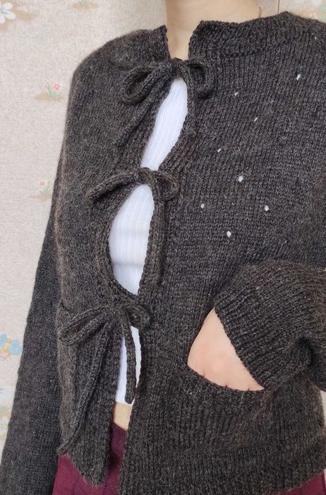 Теплый женский кардиган