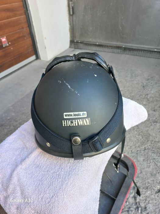 Мото каска половинка с очила