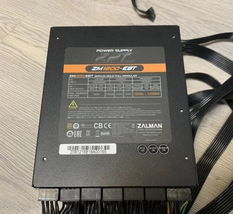 Блок питания zalman 1200 gold plus