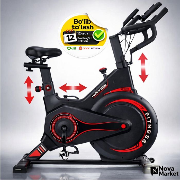 Велотренажёр спин-байк Happy Gam Fitness Рассрочка