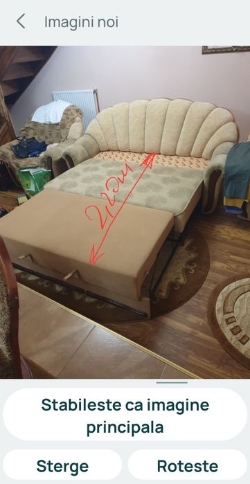 Vand canapea stofa extensibila  (FARA FOTOLI)I!!