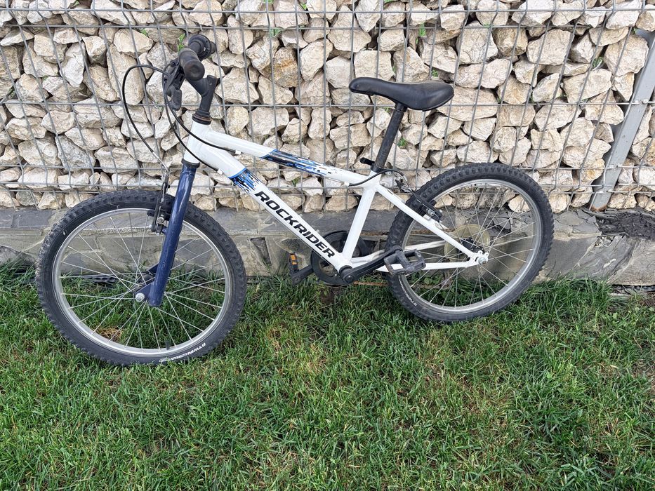 Bicicleta MTB ROCKRIDER 20 Inch 120 alb