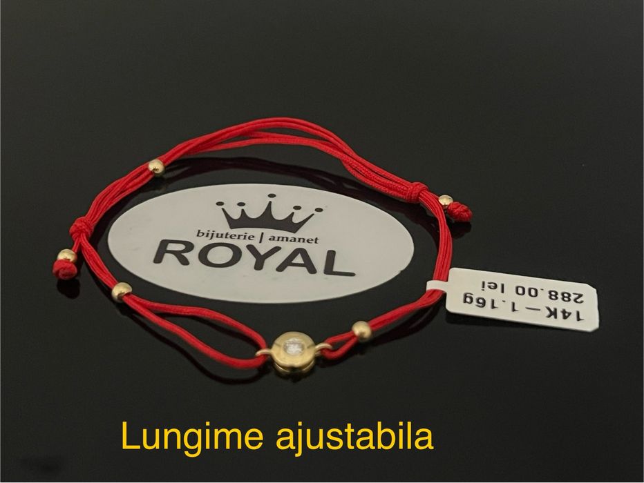 Bijuteria Royal CB : Bratara aur 14k copii cu snur 1,16gr