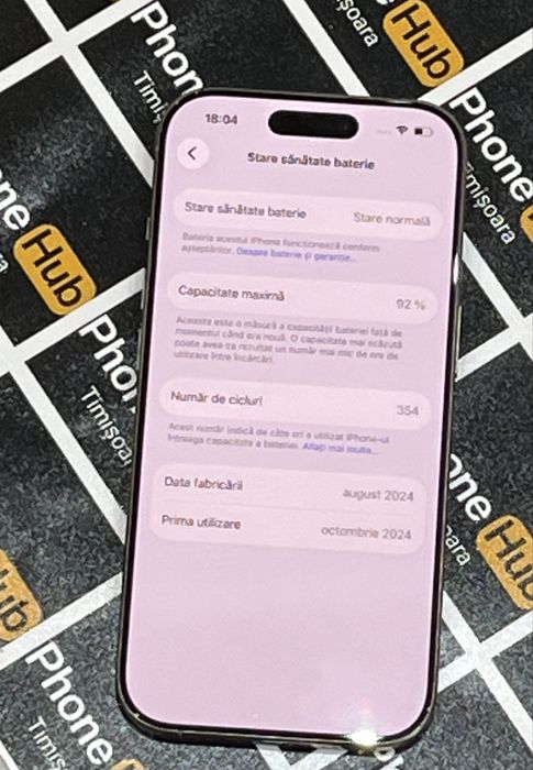 Iphone 16 Pro 256GB , folosit, stare excelenta , 3800 lei