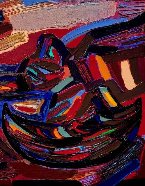 Генко Генков, живописен морски пейзаж - "Лодки"