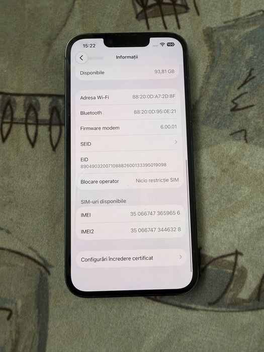 Iphone 14 black/100% baterie