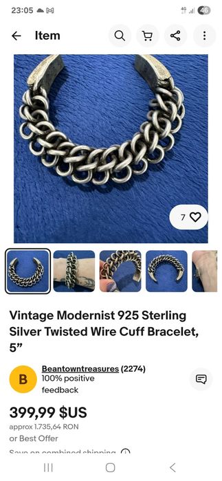 Bratara argint vintage