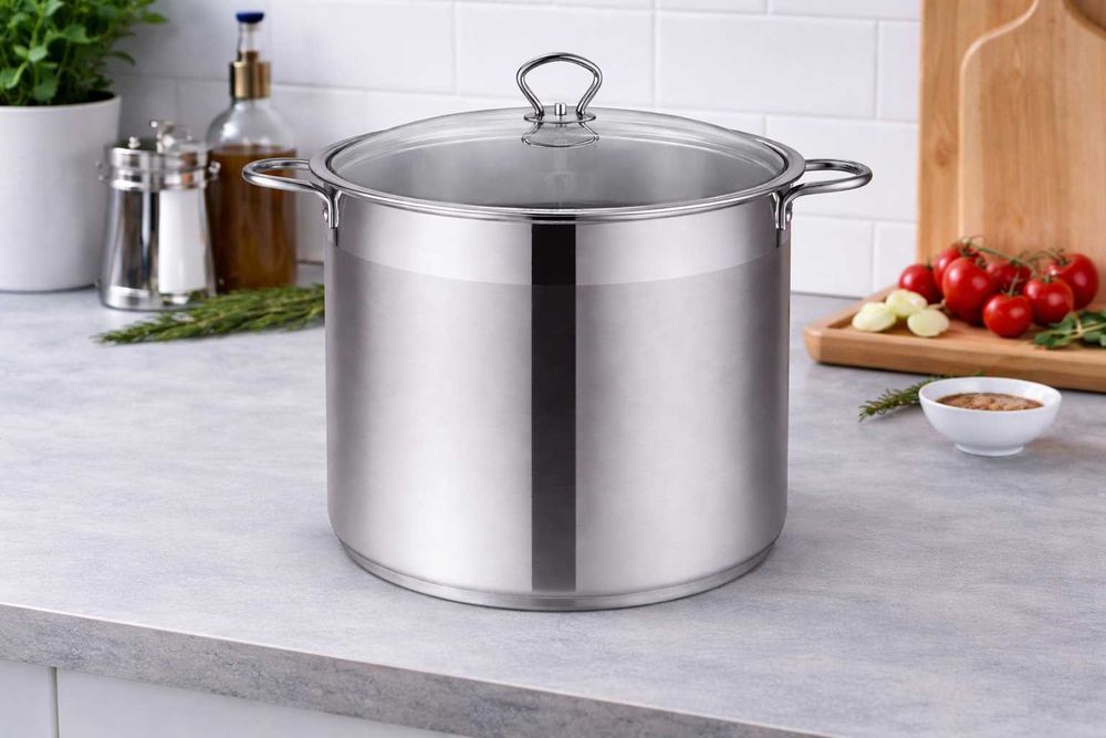 Oala inox cu capac de sticla Royalty Line 40 x 27 cm