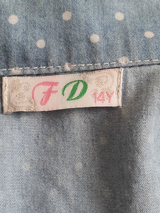 Camasa lunga casual cu tull si nasturi varsta 13-14 ani