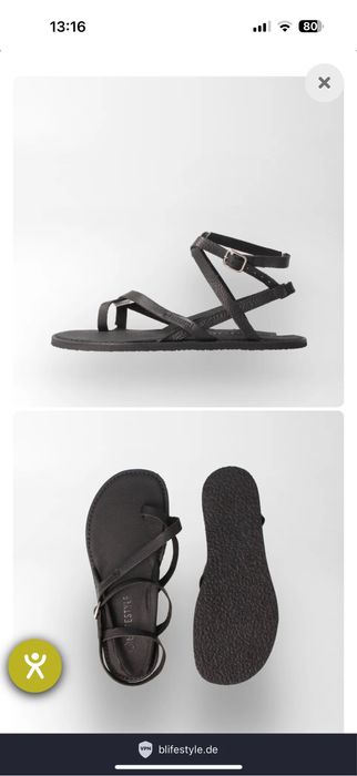 bLIFESTYLE боси кожени сандали sonnenkussSTYLE черни