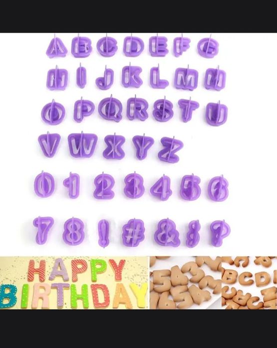 40шт. Набор Алфавит форма для торта, выпечки. Tort uchun qolip, pishir