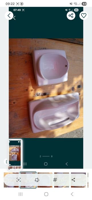 Suport sapuniera si suport hartie ceramica.