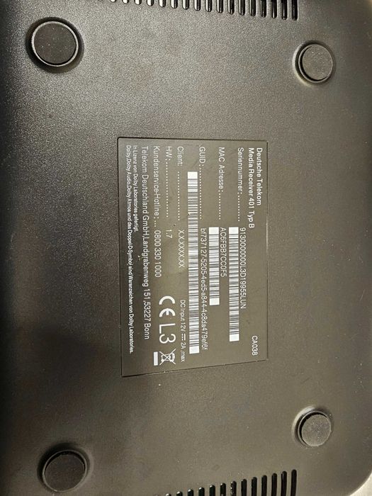 TelekonTV Box media reciver 401 500gb hdd
