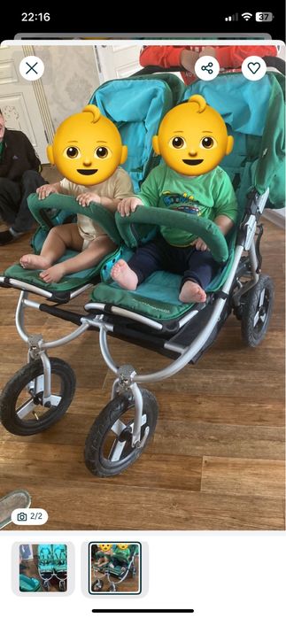 Коляска для двойняшек погодек