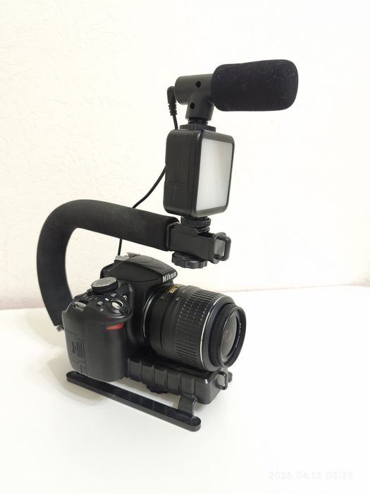Nikon D3100 Камера, Микрафон, Штатив, Стабилизатор