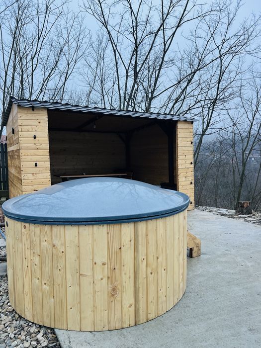 Cabană Aframe cu piscina si ciubar