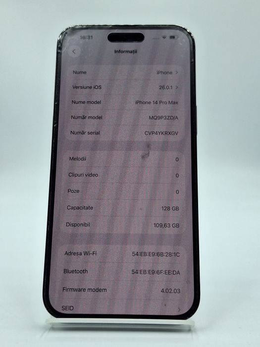 Iphone 14 Pro Max 128Gb 84% baterie Factura/Garantie #56092