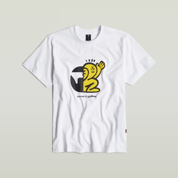 Оригинална тениска G-Star Raw Figure Loose S M нова мъжка бяла