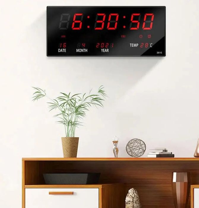 Ceas digital cu afisaj electronic LED rosu 3615