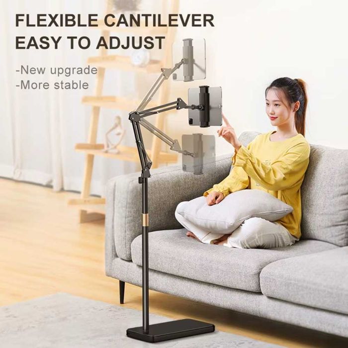 HSU L10 Pro  подова стойка за таблет/телефон – захват до 33 см, 360°