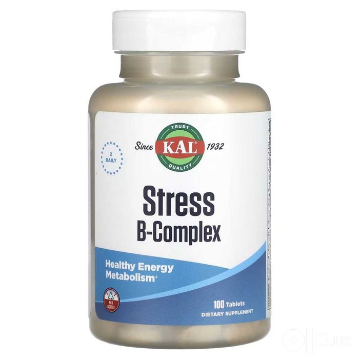 KAL, Stress B Complex, 100 таблеток Стресс Б-комплекс, B-kompleks