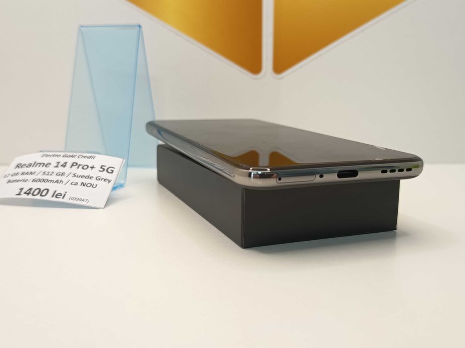 Realme 14 Pro+ 5G Suede Grey/12GB RAM/512GB/Baterie:6000mAh/ca NOU