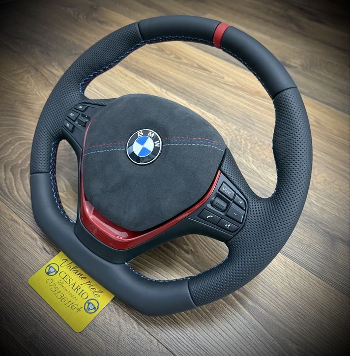 Volan piele naturală BMW seria 1 2 3 4 F20 F22 F30 F31 F32 F33 F34 F36