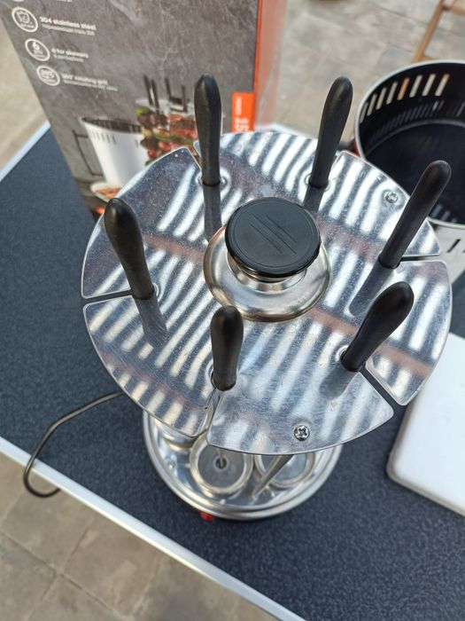 Gratar electric, rotisor, Haley ,1500W,rotire 360°,automat,6 tije otel