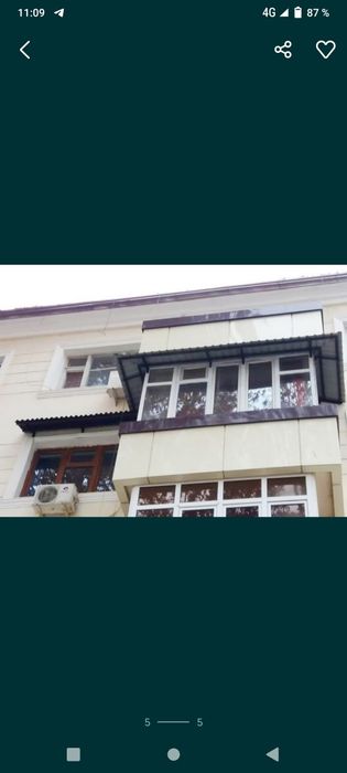 Установка козырьков.