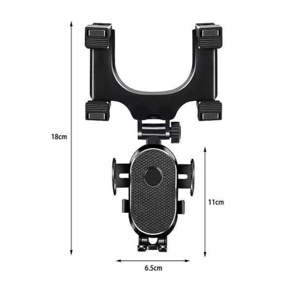 Стойка за телефон Automat, За огледало, Въртяща, Регулируема