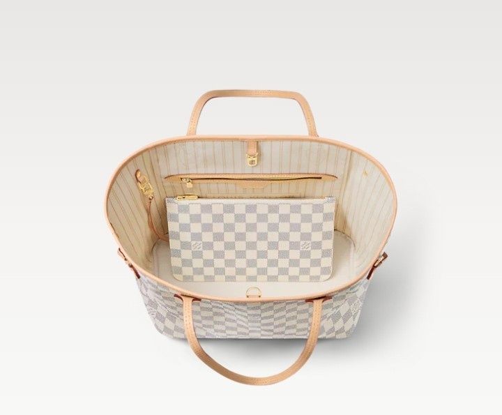 Geanta piele naturala LV Neverfull Medium,certificat,card,saculet,etic