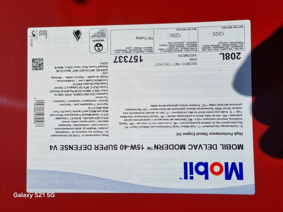 Total ineco 5w30 orginal EU  Mobil 15w40 orginal  100%