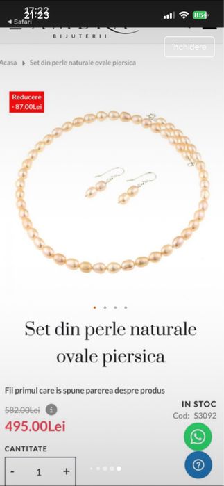 Set din perle naturale