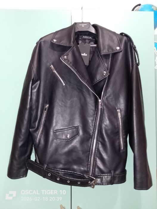 Косуха кожаная женская oversize