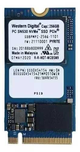 SSD WD 256GB slot m.2 NVMe 3.0 x4 tip 2242 42mm lungime nou