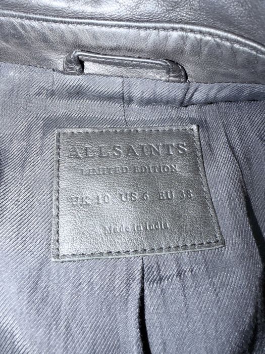 Geaca All Saints din piele naturala