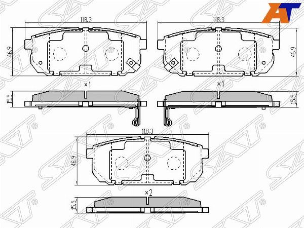 Колодки тормозные зад  Kia Sorento