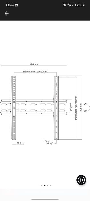 suport televizor tv 32'-55' inch (80-139cm) diagonala