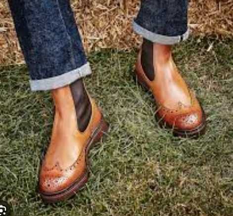 Ghete chelsea 44.5 45 de lux Ortiz & Reed  piele naturala moale